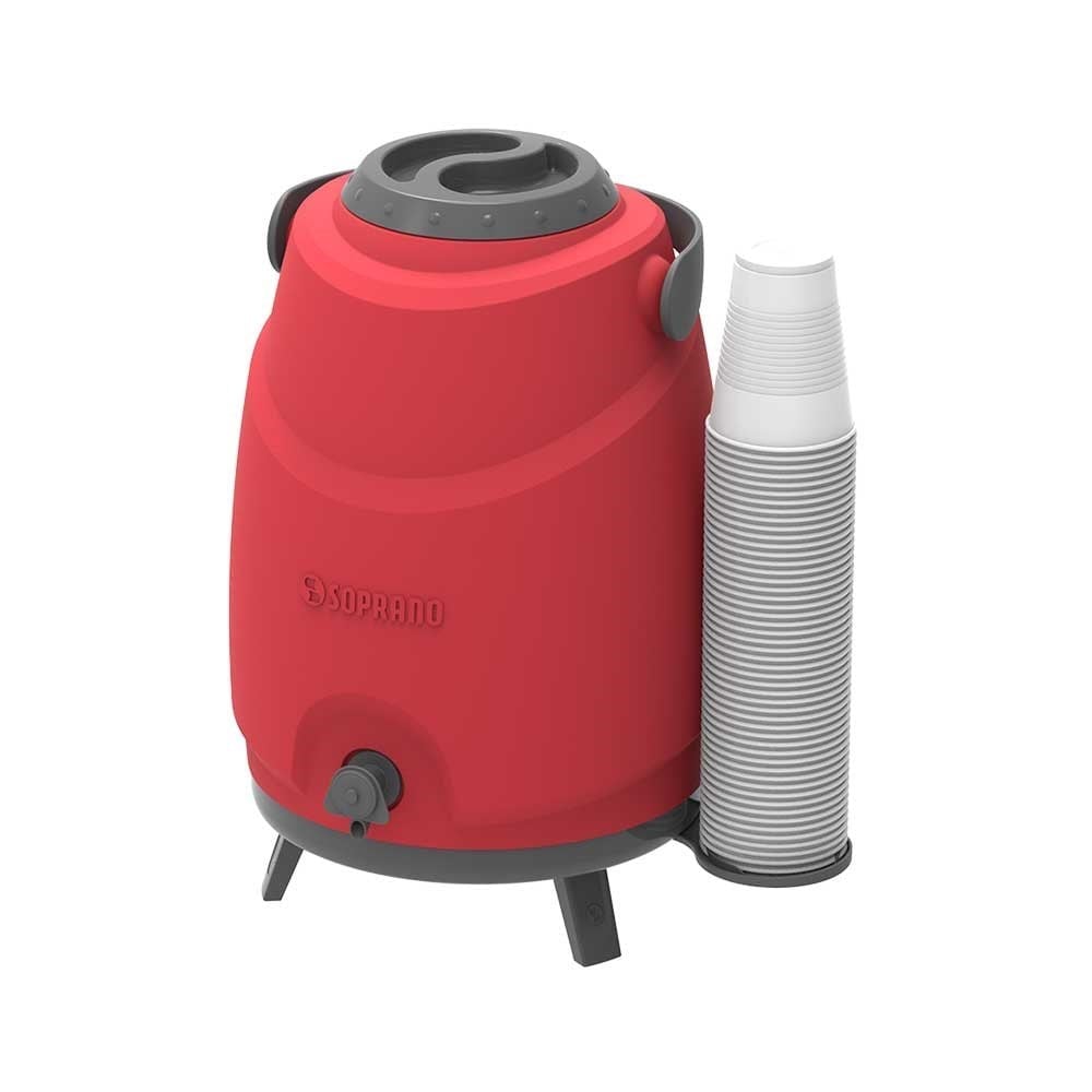 Botijão Térmico com Torneira Soprano 12L Vermelho 09000.0018.17