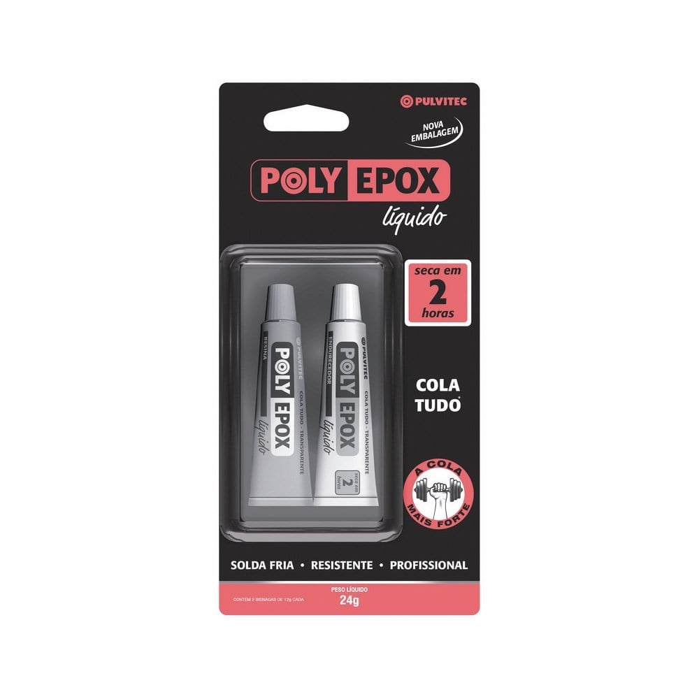 Adesivo Epóxi Líquido Polyfort 2H 24G Pulvitec EA003