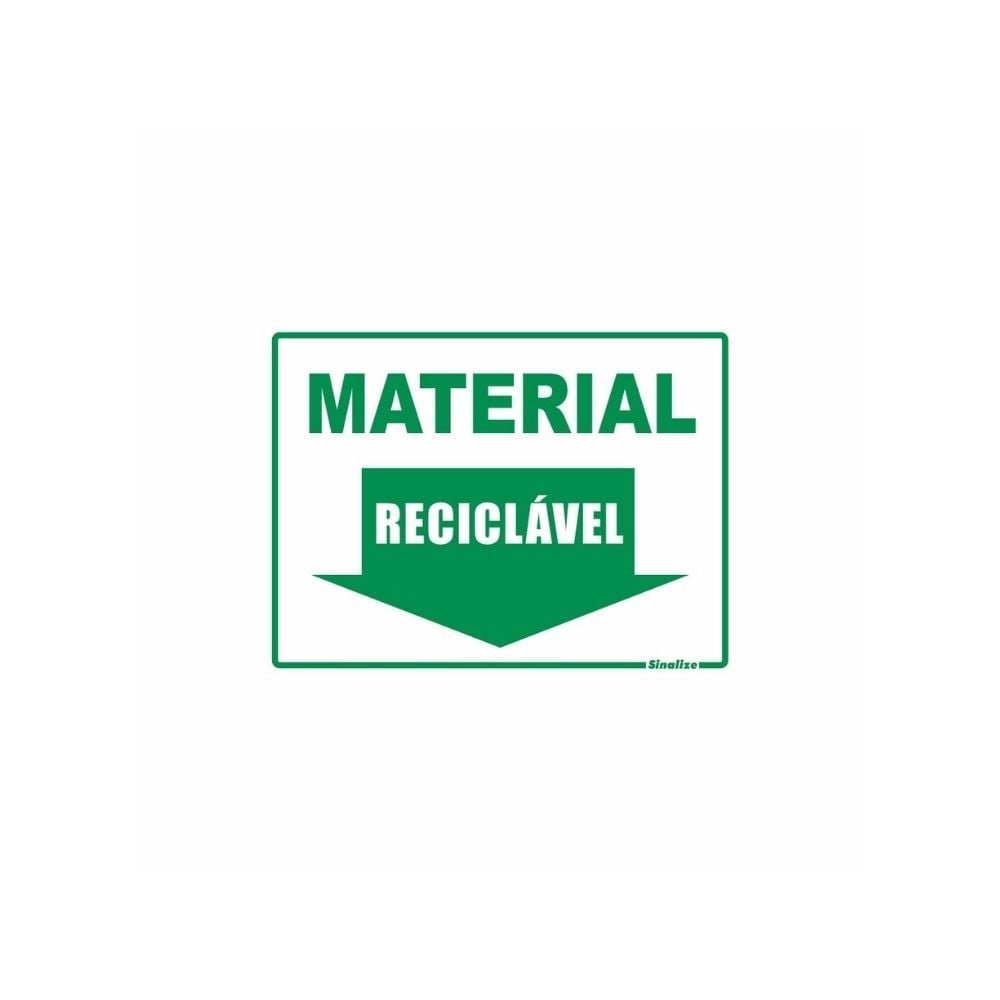 Placa Sinalize - Material Reciclável 15x20cm | 220BL