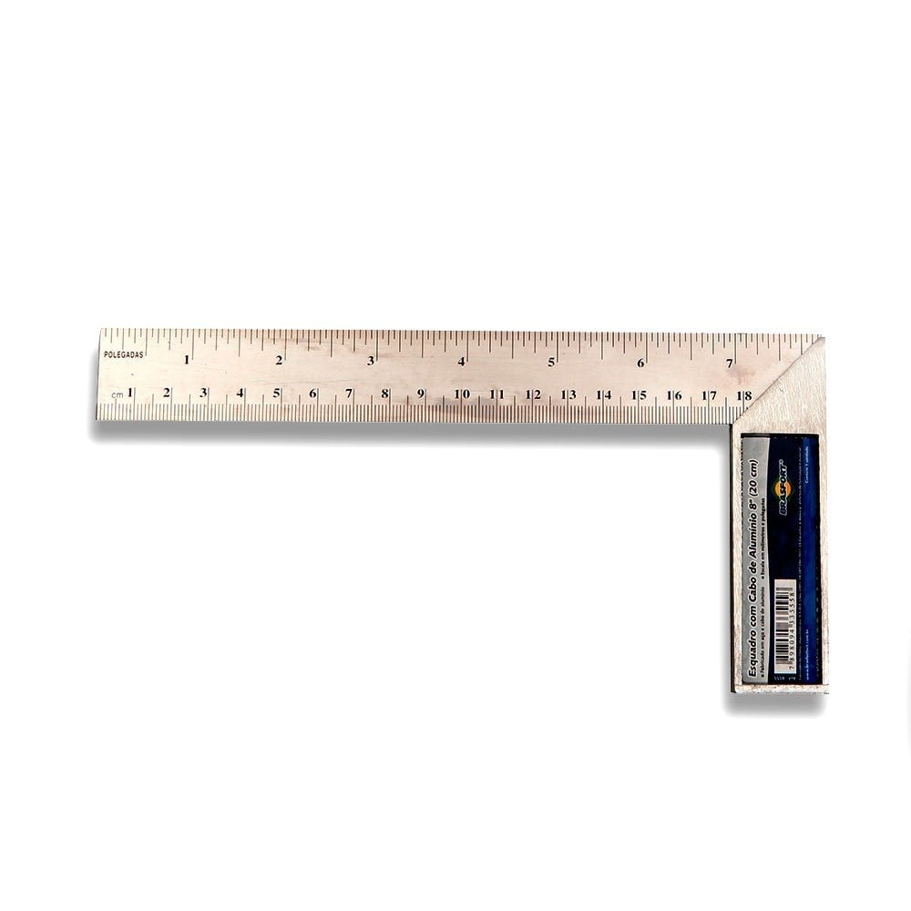 Esquadro Cabo Alumínio Brasfort 08" 20cm 8555
