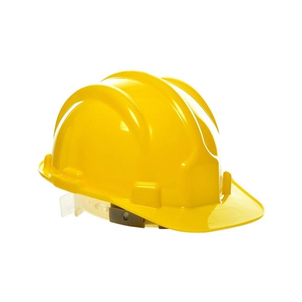Capacete com Carneira Plastcor Plástico Amarelo 70000463