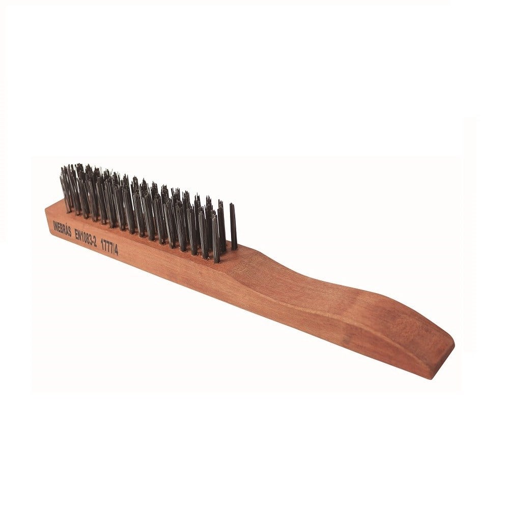 Escova Aço Inebras 1777/4 Carbono Profissional com Cabo 6712